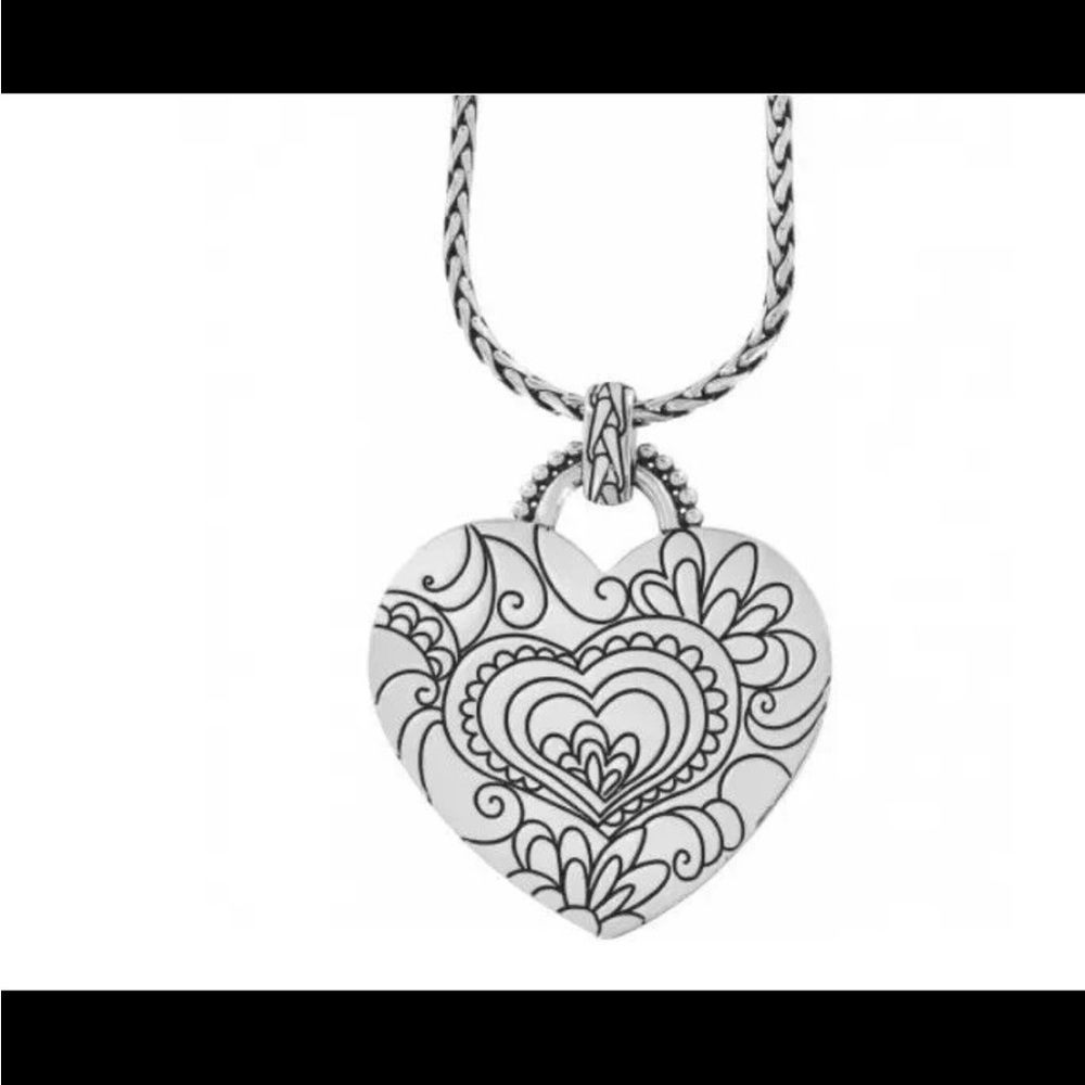 Brighton- All Your Love Heart Pendant Silver Necklace - Picture 9 of 9